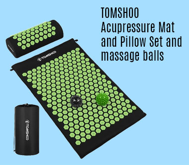 Tomshoo Acupressure Mat pillow and massage  balls